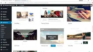Configuracion basica de wordpress Escritorio y cambio de tema