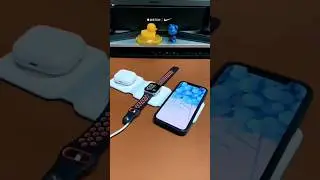 3 in 1 Wireless Apple Products  charger #wirelesscharger #3in1charger #iphonecharger #techshorts