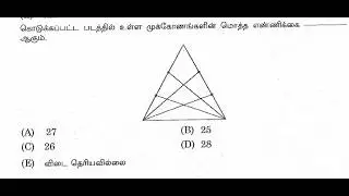 The total number of triangles in the given figure is|tTriangles|TNPSC easy view|TNPSC|TNUSRB|]