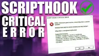 SCRIPTHOOK V CRITICAL ERROR **SOLVED** (Hindi)