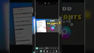 PicsArt My Fonts Add // How To Add PicsArt Font