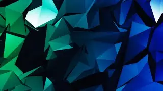 [NO ADS] 4K Geometric OLED Screensaver | No Sound | Deep Blue & Green Abstract Animation