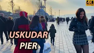 Istanbul Walking Tour- Uskudar Pier- 4K UHD 60 FPS