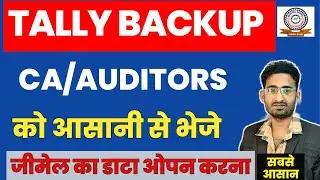 How To Backup And Restore Tally Data || CA Ko Tally Data Kaise Send Kare