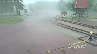 Heavy Storm at Mid Continent Railway Museum - July 14, 2021