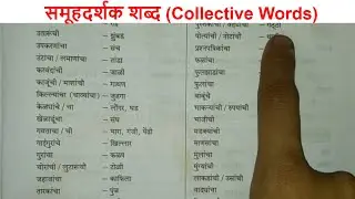 समूहदर्शक शब्द | Collective Words | Lists of Collective Nouns in Marathi | समूहवाचक शब्द मराठी