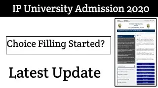 IP University choice filling started|| IPU Counselling 2020