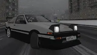 Зимний дрифт на легендарной Toyota Corolla AE86! Королева дрифта покоряет город! (City Car Driving)