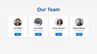 Responsive User Profile Cards with HTML and CSS | Web Design Tutorial