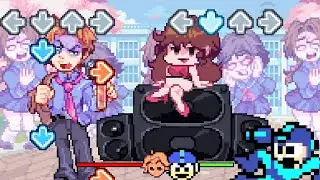 Mega Man Over Pixel BF - Friday night funkin'