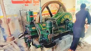 28 HP Power Oil Engine Amazing Starting - Starting Diesel Oil Engine - Heavy Equipment
