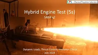 Hybrid rocket engine test (with TVC gimbal)