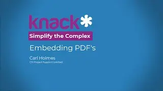 Embed PDF - Knack Database