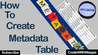 how to create metadata table of database