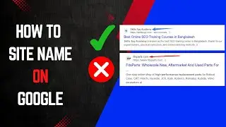 Show Website name in Google search | গুগল সার্পে ডোমেইন নেইম এর যায়গা সাইটের নাম দেখান