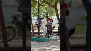 the police officer and the fake dog😱🤣😂 #60