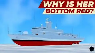 Why are ships painted red below the waterline ?