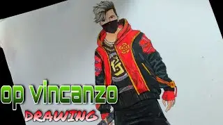 FREE FIRE DRAWING | VINCENZO | VINCENZO FREEFIRE YOU TUBER DRAWING | DRAWING @Vincenzo74  BUNDLE