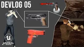 UE4 PS1 Style Game - Devlog 05: Handgun Weapon (Aiming & Shooting)