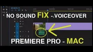 PREMIERE Pro - NO SOUND in Voiceover - FIX for MAC