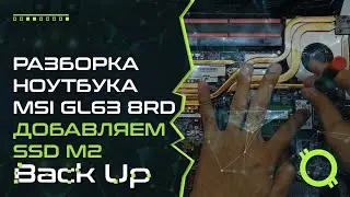РАЗБОРКА НОУТБУКА MSI GL63 8RD ДОБАВЛЯЕМ SSD M2 back up
