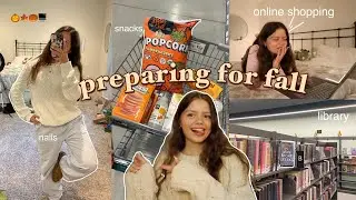 PREPARING FOR FALL🍁online shopping, trying fall snacks, going to the library and more :)