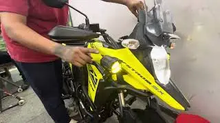 HJG Y Led fog light with harness, No wire cutters no warranty violation #foglights #bikers #youtube