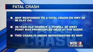 MHP investigates fatal crash on Highway 50 in Clay County