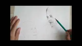 Портрет пары карандашом