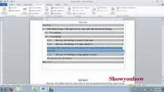 Cách làm mục lục tự động trong Word 2010, 2013, 2007