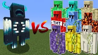 Warden vs All Golem Army in Minecraft / Mob Battle