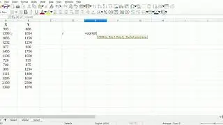 LibreOffice Calc - Correlation Coefficient