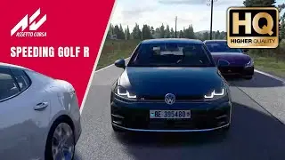 (Higher Quality) VW Golf R Speeding Through 2-way Traffic – Assetto Corsa Mod
