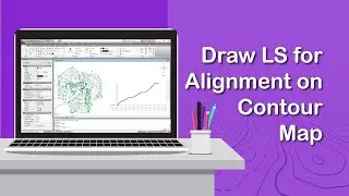 How to draw LS & CS without survey point in AutoCAD||Draw LS for Alignment on Contour Map