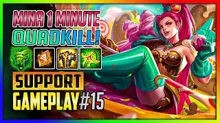 MINA REWORK | 1 Minute Quadkill🔥 |  Support Gameplay #15 | AOV | Arena of Valor
