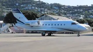 [4K] Wellington Airport - GCH Jet Operations Canadair Challenger 604 ZK-JCJ Engine Start 1/10/21
