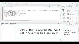 Generate R Square and Wald Test in Quantile Regression In R