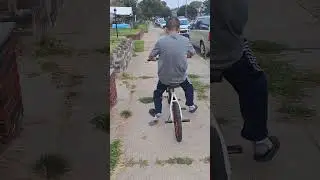 My BFF(Vincent) is attempting to ride a bike. #vlog #shorts #bike #friend #bicycle #shortsfeeds