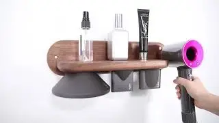 Wall Mounted Hair Dryer Rack Multiple Styles