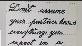 How to write cursive // Simple cursive handwriting in english