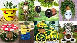 65 Ways Recycle Old Things To Garden Decor !!!!