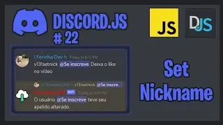Comando de setar o apelido/nick/nickname de alguém no servidor | Discord.js V13 #22
