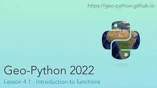 Geo-Python 2022 Lesson 4.1 - Introduction to functions