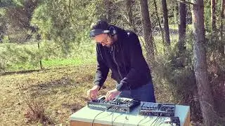Maschine Plus and Bass Station 2 Live Electronic Music Jam surrounded by nature
