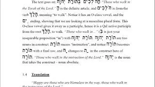 Lesson 1: Psalm 119:1