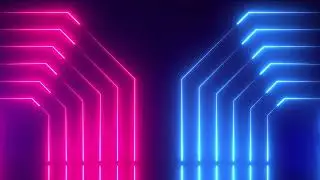 4K Neon Multicolored lines Animation  60 Min | Moving Wallpaper Background | Footage | Screensaver