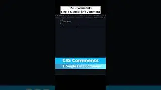 Mastering Comments in CSS: Single vs Multi-line Explained! #csstutorial #codewithmayur