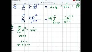 HM1 Beispielklausur Rep21 A5 geometrische Reihen, Indexverschiebung