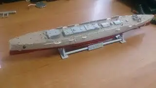 Крейсер Аврора Огонек 1:400. Часть 2. Постройка, корпус и палуба. Сruiser 