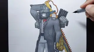 how to draw upgraded large cameraman in skibidi toilet 77 part 2